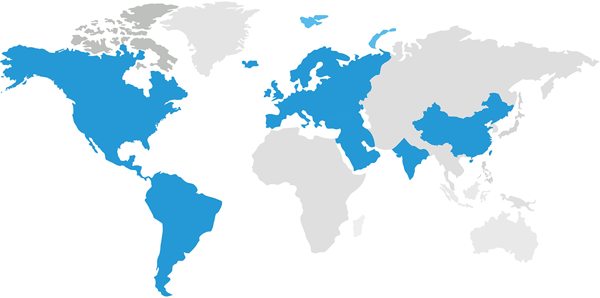 World map illustrating global connections