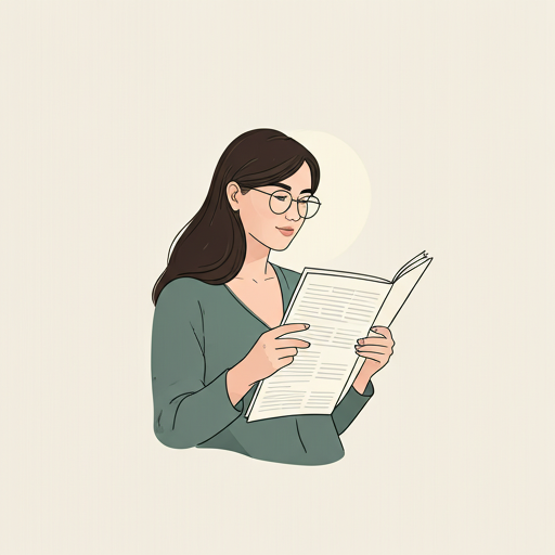 Illustration of person reading a newsletter